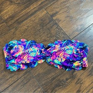 VS PINK Scalloped Bandeau Bikini Top Size Small S